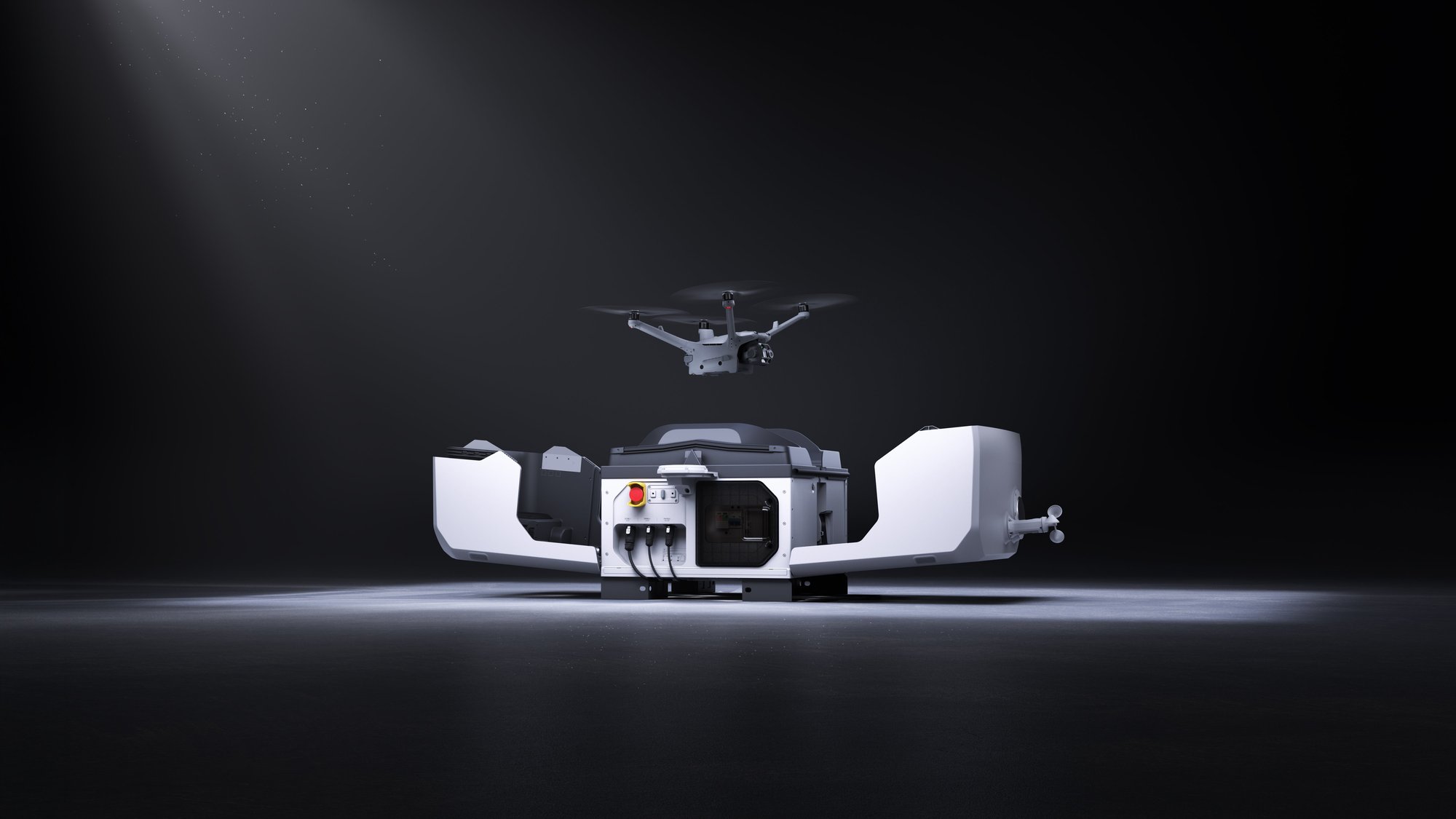 DJI Dock 2 autonomous drone docking station installed at remote infrastructure site